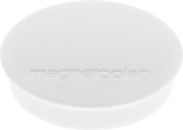 Magnete magnetoplan® Discofix Standard, rund, 30 mm, 10 Stück, weiß