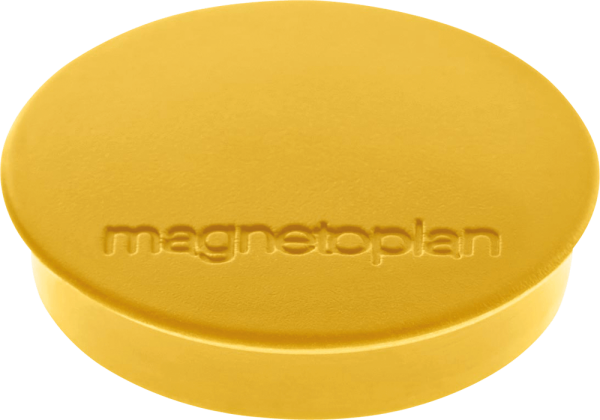 Magnete magnetoplan® Discofix Standard, rund, 30 mm, 10 Stück, gelb