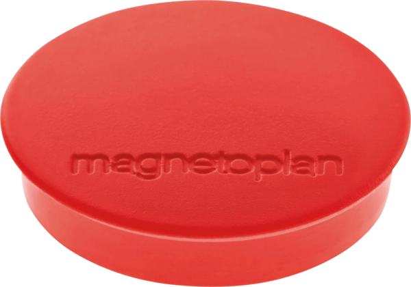 Magnete magnetoplan® Discofix Standard, rund, 30 mm, 10 Stück, rot