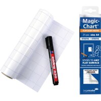 Flipchartfolie Legamaster Magic-Chart 7-159000, A4, kariert-weiß, 25 Stück