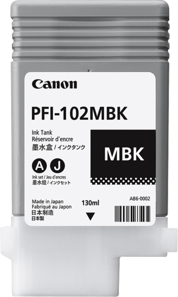 Tintenpatrone Canon PFI-102MBK, mattschwarz für iPF500,iPF600,iPF700,iP710,iPF720, ...
