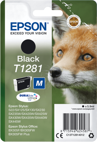 Tintenpatrone Epson C13T12814012, 5,9 ml, schwarz
