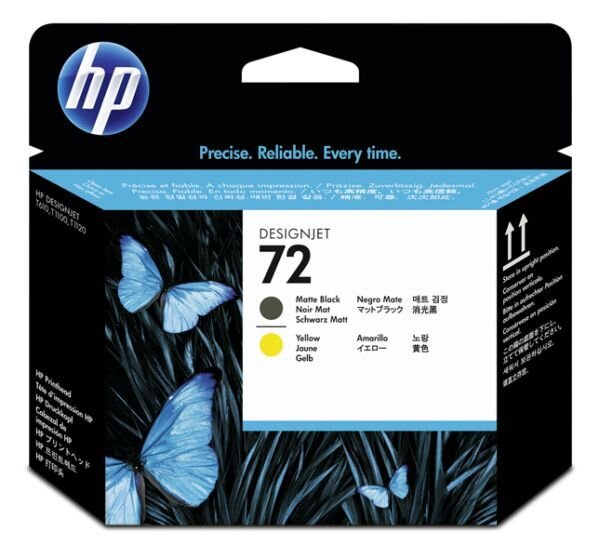 Druckkopf HP 72 schwarz matt und gelb für Designjet T1100, T610