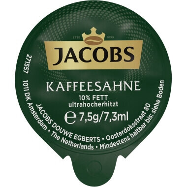 Kaffeesahne JACOBS 10 %, Portionsdose, 7,5 g, 240 Stück