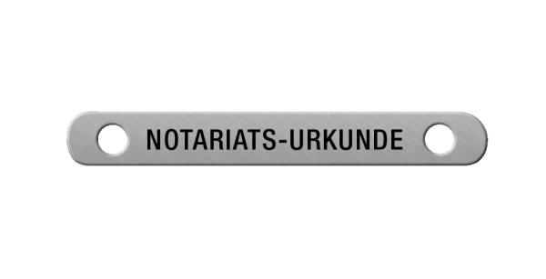 Abdeckleisten für Ösen-Bindemappen inkl. Laser-Gravur, 50 Stück, silber