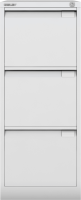 Hängeregistraturschrank BISLEY, einbahnig, 3 Schübe, lichtgrau