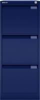 Hängeregistraturschrank BISLEY, einbahnig, 3 Schübe, oxfordblau