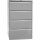 Hängeregistraturschrank BISLEY, zweibahnig, 4 Schübe, lichtgrau