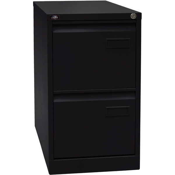Hängeregistraturschrank BISLEY LIGHT, einbahnig, 2 Schübe, schwarz