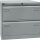 Hängeregistraturschrank BISLEY LIGHT, zweibahnig, 2 Schübe, silber
