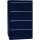Hängeregistraturschrank BISLEY LIGHT, zweibahnig, 4 Schübe, oxfordblau