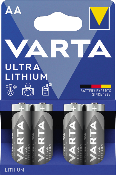 Batterie VARTA ULTRA Lithium, AA / Mignon, 1,5 V, 4 Stück