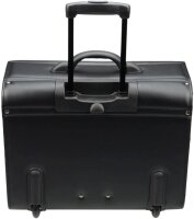 Pilotenkoffer-Trolley Alassio® MONDO. Lederimitat, schwarz