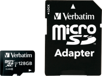 Speicherkarte Verbatim micoSDXC + Adapter 44085, 128 GB