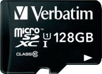 Speicherkarte Verbatim micoSDXC + Adapter 44085, 128 GB