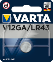 Knopfzelle VARTA V12GA/LR43, 1,5 V, 120 mAh