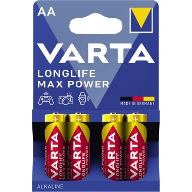 Batterien VARTA LONGLIFE MAX POWER, AA / Mignon, 1,5 V, 4 Stück