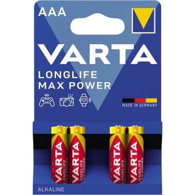 Batterien VARTA LONGLIFE MAX POWER, AAA / Micro, 1,5 V, 4 Stück