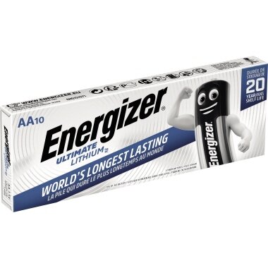 Batterie Energizer® Ultimate, AA / Mignon/L91, 1,5 V, 10 Stück