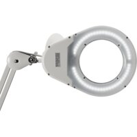 LED-Lupenleuchte MAUL viso, 1,75-fach, Metall/Glas/Kunststoff, mit Standfuß, weiß