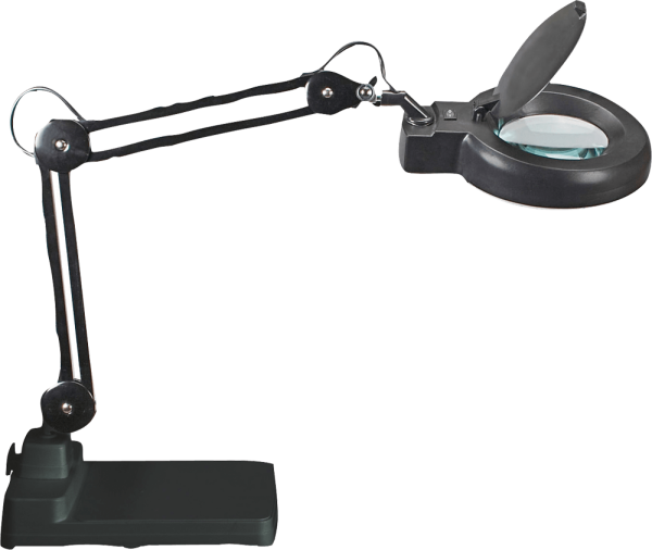 LED-Lupenleuchte MAUL viso, 1,75-fach, Metall/Glas/Kunststoff, mit Standfuß, schwarz