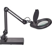 LED-Lupenleuchte MAUL viso, 1,75-fach, Metall/Glas/Kunststoff, mit Standfuß, schwarz