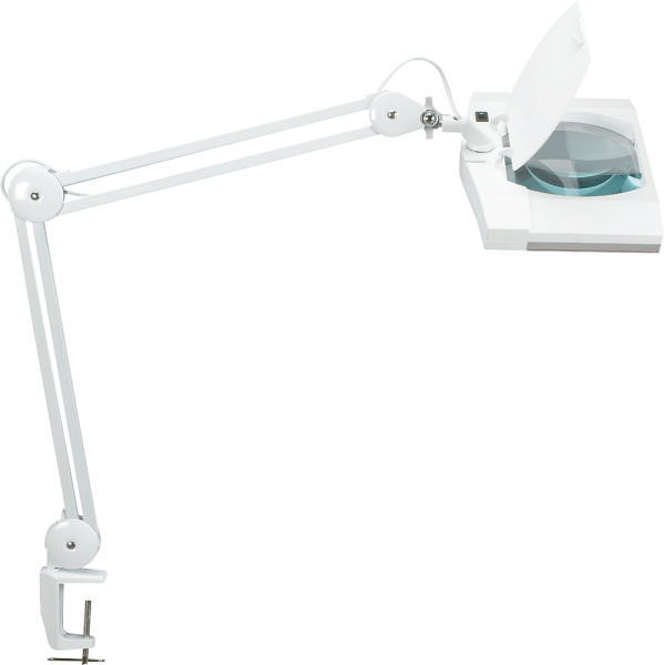 LED-Lupenleuchte MAUL vitrum, 1,75-fach, Kunststoff/Metall, mit Klemmfuß, weiß