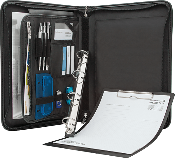 Konferenzmappe WEDO® Elegance 585001, DIN A4, Kunstleder, schwarz