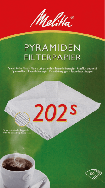 Kaffeefiltertüten Melitta® 202S, 145768, weiß, 100 Stück