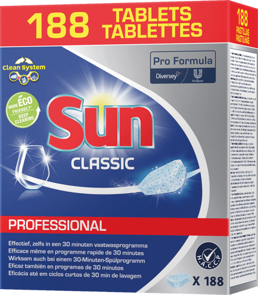 Spülmaschinentabs SUN PROFESSIONAL CLASSIC, 188 Tabs