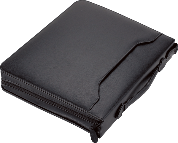 Schreibmappe Alassio® BERGAMO, DIN A4, Lederimitat, schwarz