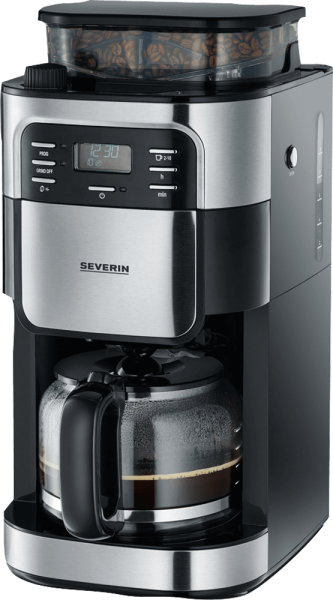 Kaffeemaschine SEVERIN KA 4810 mit Mahlwerk, 10 Tassen, edelstahl/schwarz