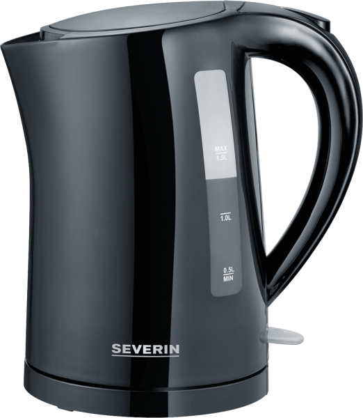 Wasserkocher SEVERIN WK 3498, 2.200 W, 1,5 Liter, Kunststoff, schwarz