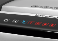 Aktenvernichter Rexel® Momentum X420, Partikel 4 x 40 mm, SSt. P-4, schwarz/silber