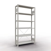 Grundregal SCHULTE MULTIplus85 36007, 2.000 x 1.000 x 300 mm, 6 Böden, lichtgrau