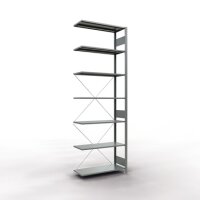 Anbauregal SCHULTE MULTIplus150, 3.000 x 1.000 x 400 mm, 7 Böden, verzinkt