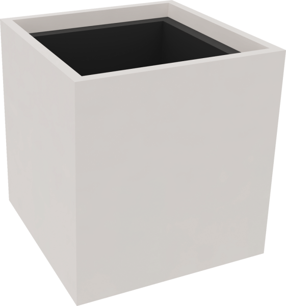 Pflanzgefäß 1er niedrig, diamantweiß