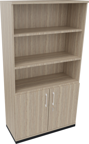 Regalschrank endless, 1.000 x 1.869 x 442 mm, anthrazit/eiche