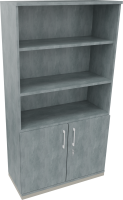 Regalschrank endless, 1.000 x 1.869 x 442 mm, silber/beton