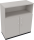 Regalschrank endless, 1.000 x 1.133 x 442 mm, anthrazit/lichtgrau