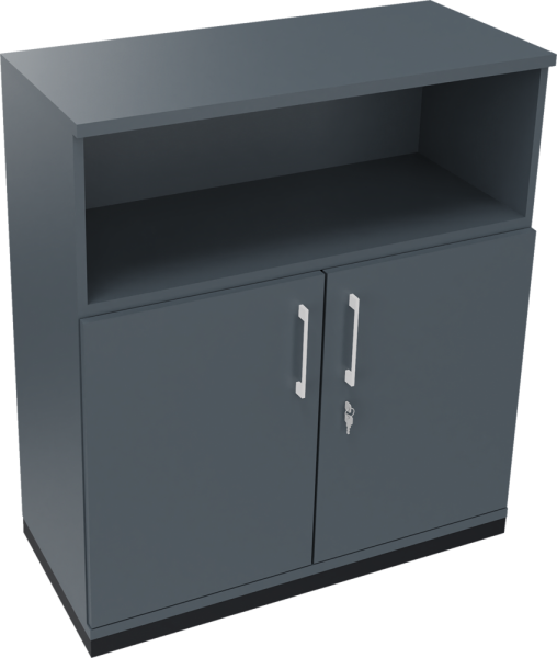 Regalschrank endless, 1.000 x 1.133 x 442 mm, anthrazit/lavagrau