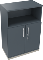 Regalschrank endless, 800 x 1.133 x 442 mm, silber/lavagrau