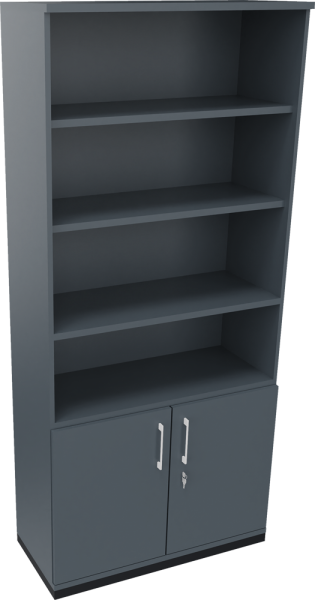 Regalschrank endless, 1.000 x 2.221 x 442 mm, anthrazit/lavagrau