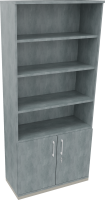 Regalschrank endless, 1.000 x 2.221 x 442 mm, silber/beton
