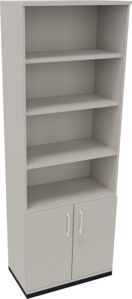 Regalschrank endless, 800 x 2.221 x 442 mm, anthrazit/lichtgrau