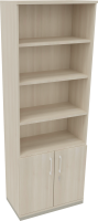 Regalschrank endless, 800 x 2.221 x 442 mm, silber/akazie