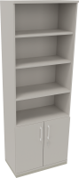 Regalschrank endless, 800 x 2.221 x 442 mm, silber/lichtgrau