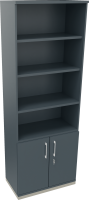 Regalschrank endless, 800 x 2.221 x 442 mm, silber/lavagrau