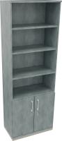 Regalschrank endless, 800 x 2.221 x 442 mm, silber/beton