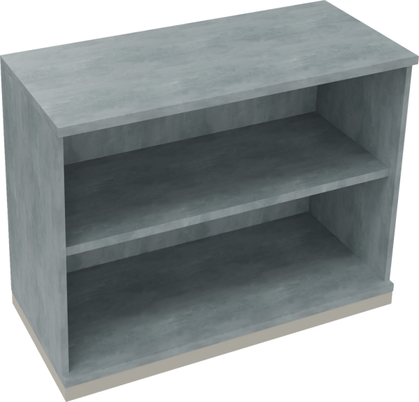 Regal endless, 2 Ordnerhöhen, 1.000 x 781 x 442 mm, silber/beton